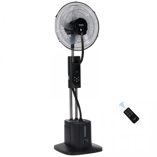Ventilator cu pulverizare apă și umidificare 16" BÖHM BME-01A, 70W, 3 trepte de viteză, 3 moduri ventilare