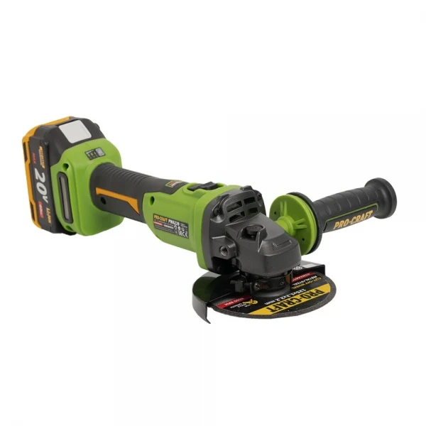 Flex polizor unghiular pe acumulator PROCRAFT PWA220, 1 × acumulator 20V / 4Ah, Brushless, 10000 rot/min