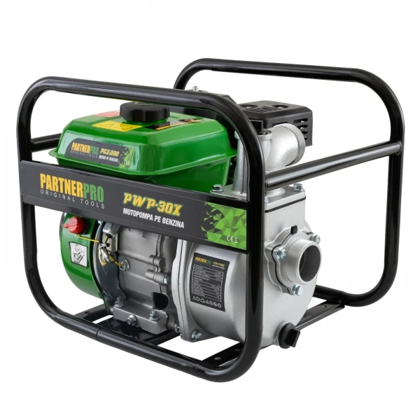 Motopompa / Pompă de apă pe benzină 2" PARTNERPRO PWP30X, 30 m³/h, 6.5 HP , MOTOR 4 Timpi