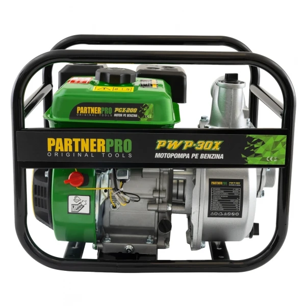 Motopompa / Pompă de apă pe benzină 2" PARTNERPRO PWP30X, 30 m³/h, 6.5 HP , MOTOR 4 Timpi