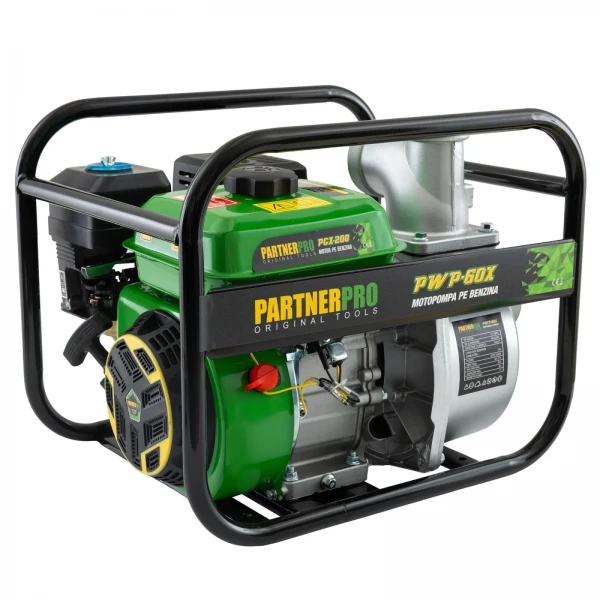 Motopompa / Pompă de apă pe benzină 3" PARTNERPRO PWP60X, 60 m³/h, 6.5 HP , MOTOR 4 TIMPI