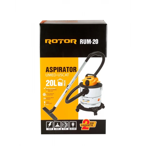 Aspirator umed-uscat 20 L, 1200 W, 20 kPa ROTOR RUM-20