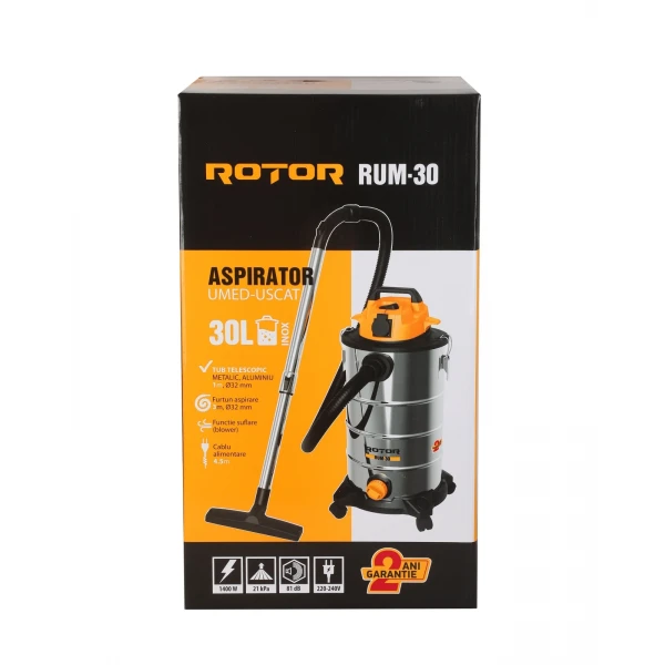 Aspirator umed-uscat 30 L, 1400 W, 21 kPa ROTOR RUM-30