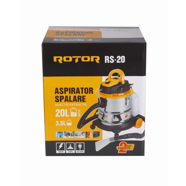 Aspirator spalare injectie-extractie 20 L, 1200 W, 18 kPa ROTOR RS-20