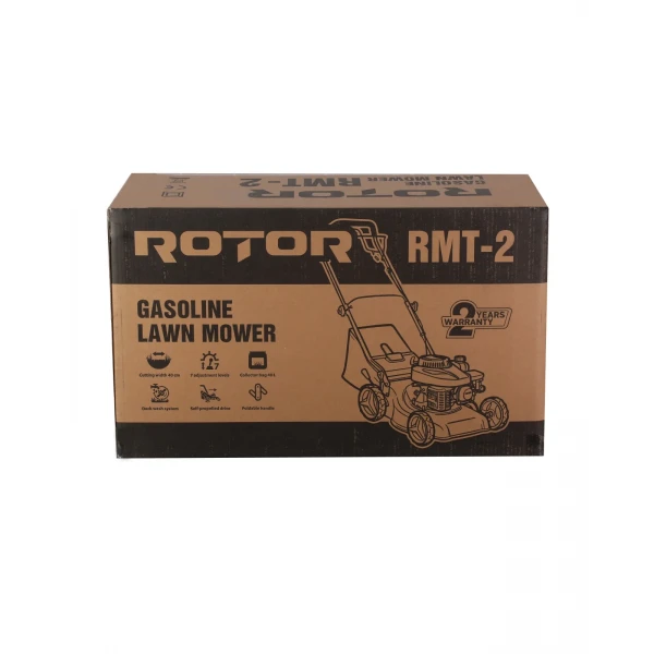 Mașină de tuns iarba pe benzină ROTOR RMT-2, capacitate 40 Litri, motor 4 Timpi, 2,5 CP