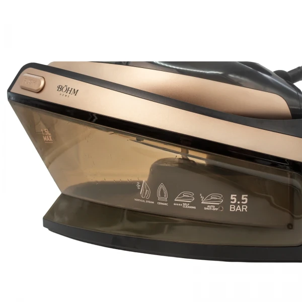 Sistem de calcat cu abur BÖHM Home BIG-2401BG, 2400W, rezervor 1500 ml, presiune 5.5 Bar