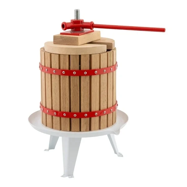 Presa manuala pentru fructe ROTOR FP-6, 6 L, cuva Ø19,7 cm, lemn masiv de stejar, fonta si otel