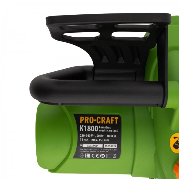 Drujba electrica Procraft K1800, 1800W, lama 35cm, Fierastrau cu lant