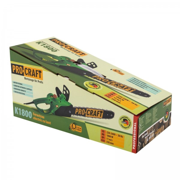 Drujba electrica Procraft K1800, 1800W, lama 35cm, Fierastrau cu lant