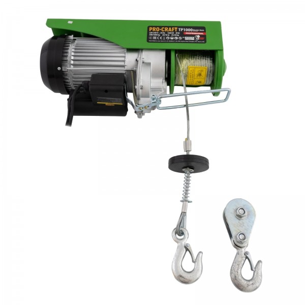 Troliu electric palan Procraft TP1000, 1600W, cu kit montare Greutate 1000kg