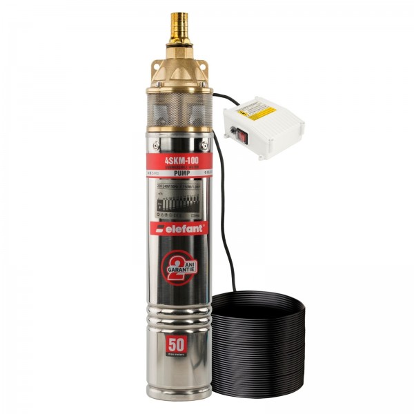 Pompa submersibila ELEFANT 4SKM-100, 750 W, adancime aspiratie 40 m, debit 41 L/min, motor in baie de ulei
