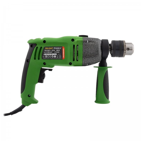 Bormasina electrica , 1650 W , 1200 Rpm , mandrina metalica 16 mm , Procraft Ps 1650