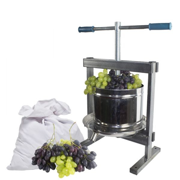 Teasc / Presa struguri Vilen Inox 10 Litri , cu picioare
