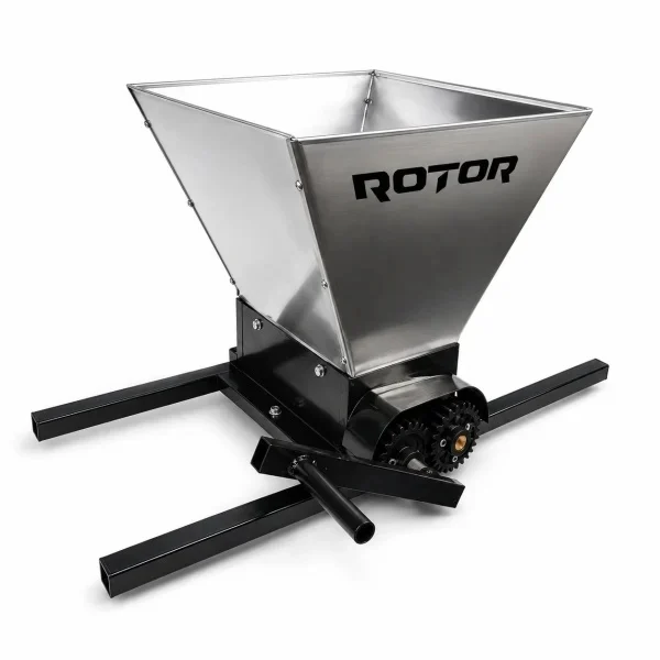 Zdrobitor manual de struguri ROTOR HGP-50S, cuva inox 28 L, productivitate 180 kg/h