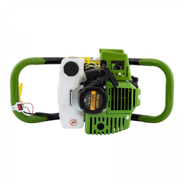Motoburghiu pe benzina, motor 2 timpi, Procraft GD52, 2CP, 58 cm³, 1 Burghiu inclus 150x800mm
