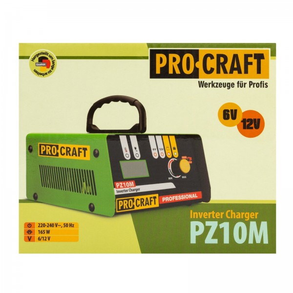 Incarcator auto cu cablu Procraft Pz10M, 165 W, 6-12V, 10-150 Ah