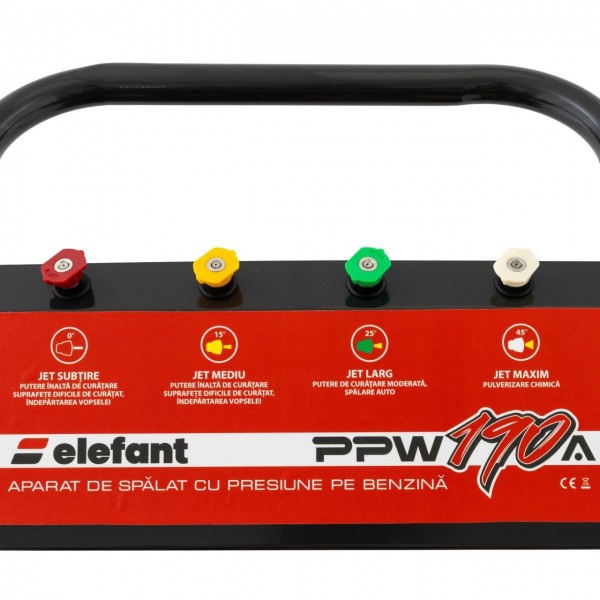 Aparat de spalat cu presiune pe benzina ELEFANT PPW190A, 6,5 CP ,10 L/min ,3600 rot/min Motor termic