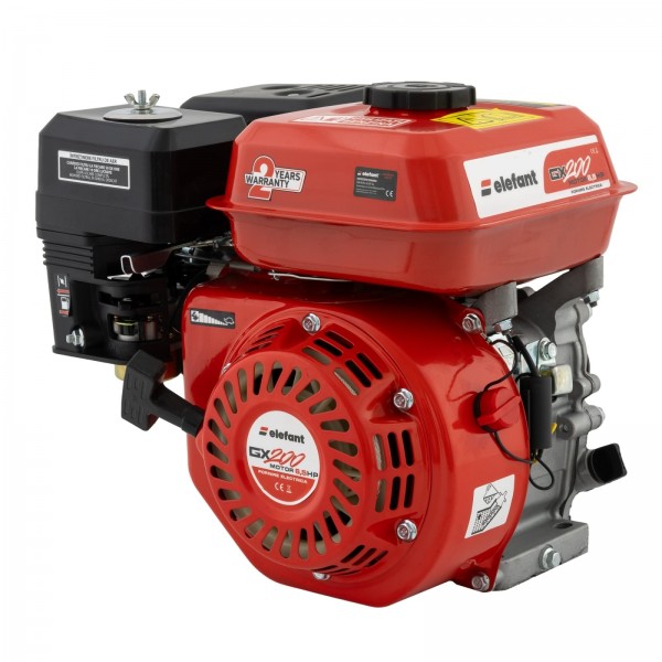 Motor pe benzina Elefant GX200, 6.5 CP, 196 cc, Profesional 4 timpi, Ax 20 mm
