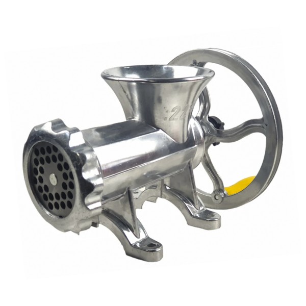 Masina de tocat carne manuala nr 22 , aluminiu dur , sita 8 mm , cutit inclus