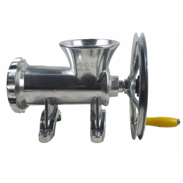Masina de tocat carne manuala nr 22 , aluminiu dur , sita 8 mm , cutit inclus