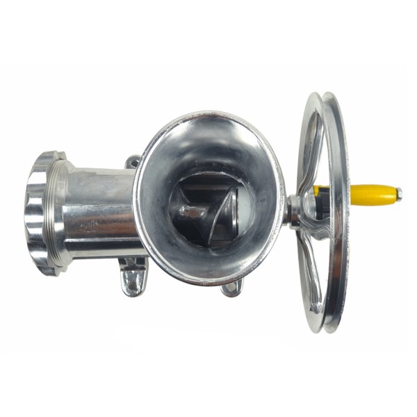 Masina de tocat carne manuala nr 22 , aluminiu dur , sita 8 mm , cutit inclus