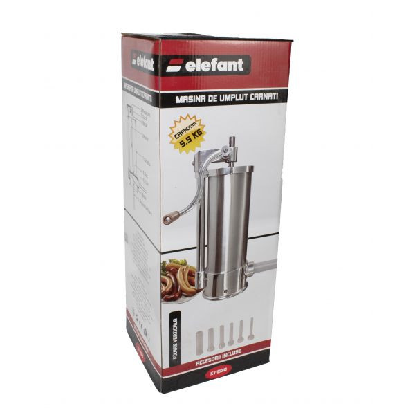 Aparat de Facut Carnati Elefant KY2010, 5 kg, metalinox, Vertical 6 palnii