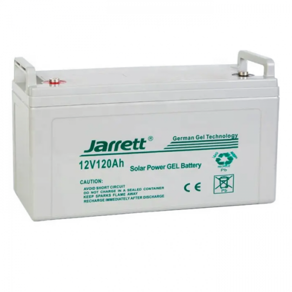 Acumulator Solar GEL Jarrett 12V 120Ah - Deep Cycle VRLA pentru UPS și Fotovoltaice