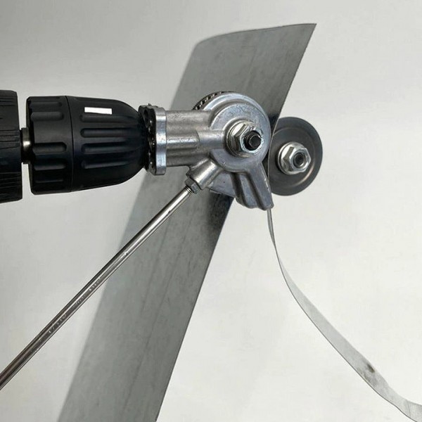 Adaptor Profesional pentru Tăiat Tablă și Metal, Compatibil cu Orice Bormașină, Tăiere Precisă